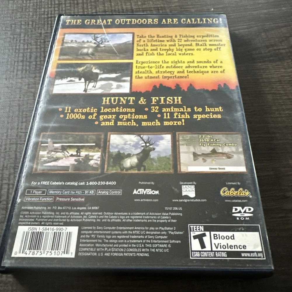 Cabela's Outdoor Adventures (Sony PlayStation 2, 2005) PS2 With Manual‎